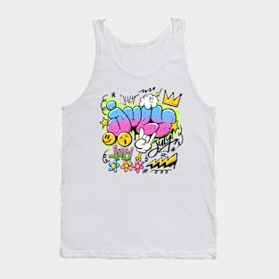 July Graffiti Doodle Tank Top